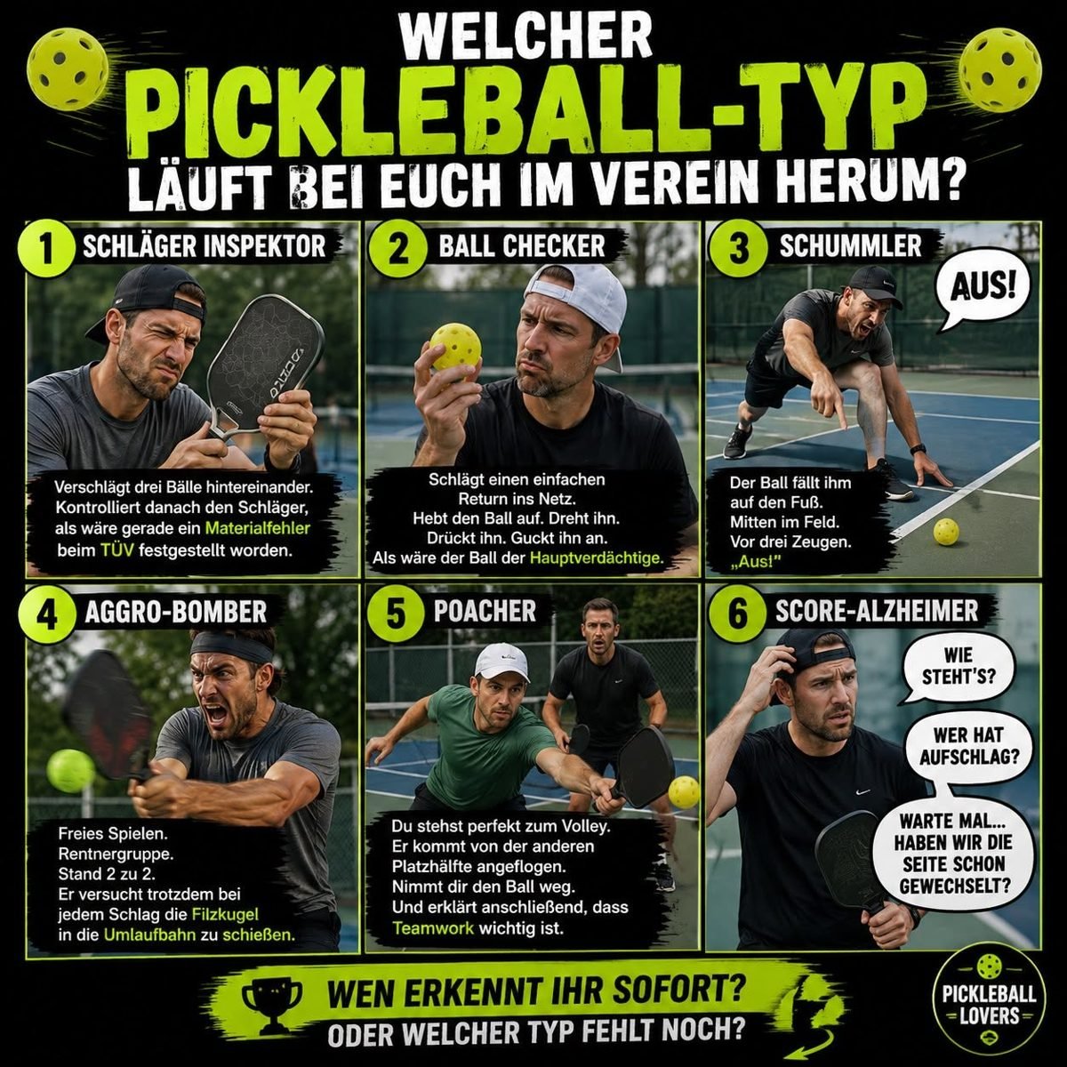 Which pickleball character is running around your club?